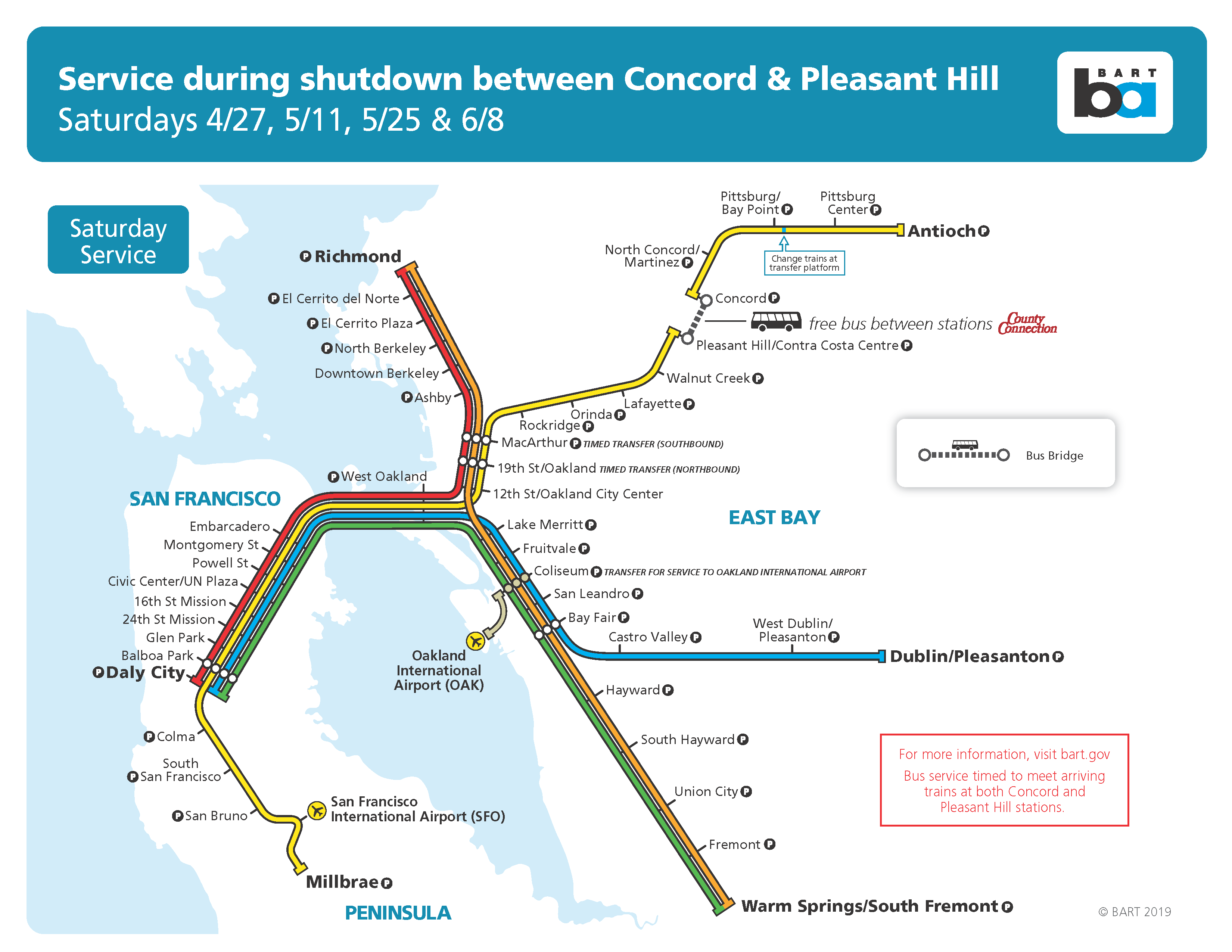 Free buses to replace trains between Concord and Pleasant Hill stations ...